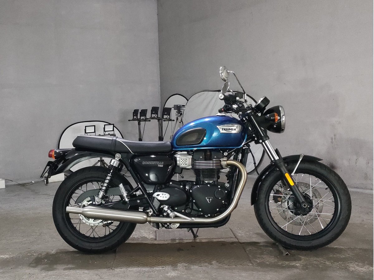 Triumph BONNEVILLE T100 2023, рама SMTDAD70GDPBJ1855 – мотоцикл из Японии с аукциона JBA, фото 1